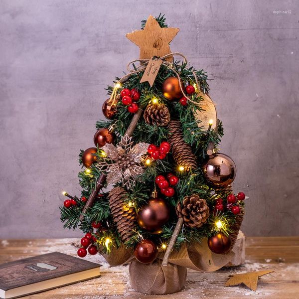 Weihnachtsdekorationen, künstlicher Baumschmuck, 2023, Miniatur-Ornament für Heimdekoration, Büro, Wohnzimmer, Desktop, Weihnachten