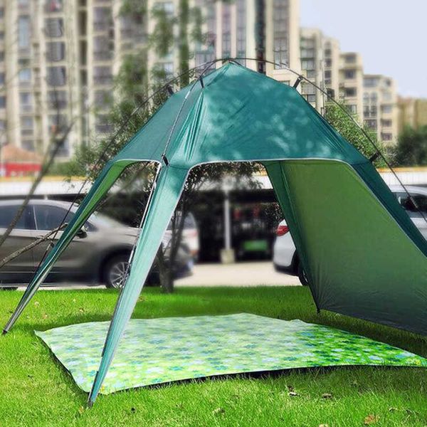 Zelte und Schutzhütten Einfacher Outdoor -Baldachin Strandzelt tragbares Klappcamping Sonnenschutz Pergola Camping Courtyard Retractable Sunshade J230223