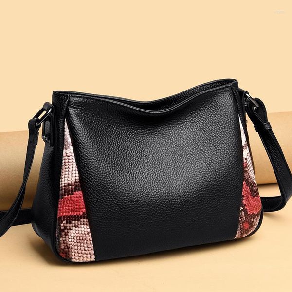 Umhängetaschen Damen Leder Umhängetasche Hohe Qualität Weiche Bunte Mode Messenger Bag Luxus und Handtasche
