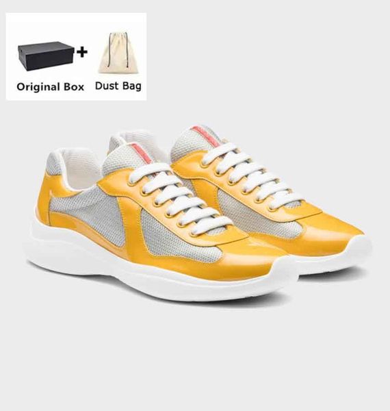 Casual B22 Runner Sapatos Esportivos Designer America Cup Low Sneakers Sapato Homens Fora do Escritório Couro Patente Masculino B30 Sneaker Treinadores Atacado Sapatilhas 63