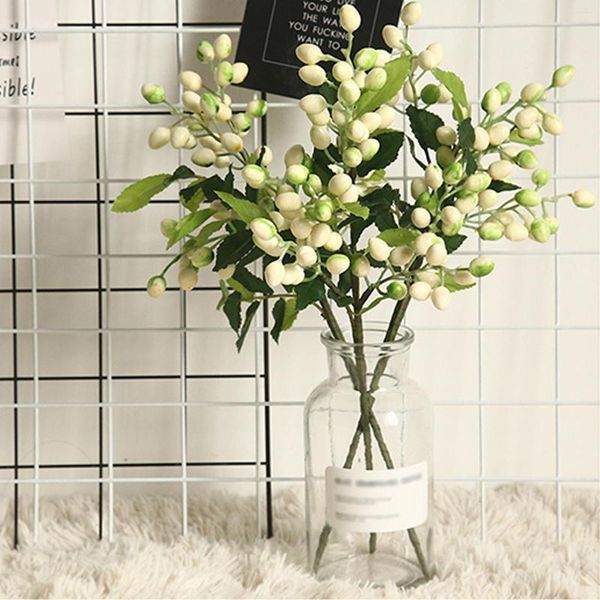 Fiori decorativi Magnolia Decorazione domestica Clematide Imitazione Fiore Loto Artificiale Bouquet di simulazione in plastica da 55 cm