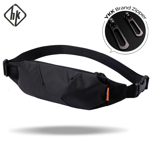 Waist Bags Hk Men Fanny Pack Teenager Outdoor Sports Running Cycling Waist Bag Pack Male Fashion Shoulder Belt Bag Travel Phone Pouch Bags 230223