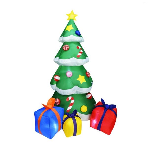 Weihnachtsdekorationen 2,1 m aufblasbarer Baum mit LED-Licht Jahr Kinder Geschenkspielzeug für Zuhause Outdoor Yard Rasendekoration EU/UK/AU/US-Stecker