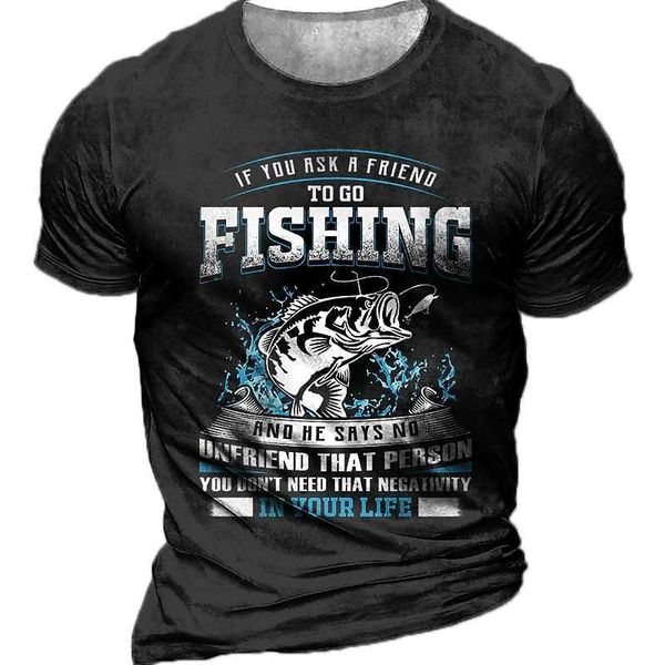 Herren T-Shirts Sommer Neueste Outdoor Angeln Hemd 3d Gedruckt Angeln T-shirt Für Männer Kurzarm Casual Fisch Tops Tees 022223H