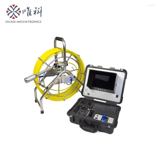 Sistema 40mm della macchina fotografica di ispezione del tubo di Vicam con l'avvolgicavo della vetroresina 60m/80m del diametro 7mm fatto in Cina