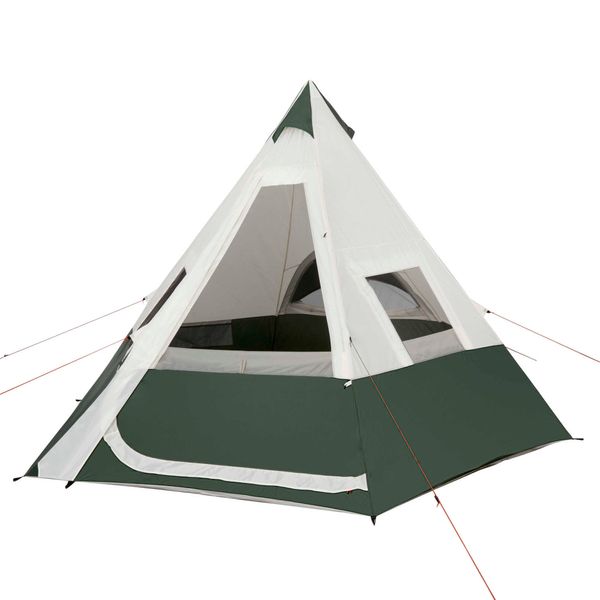 Zelte und Unterstände Tipi-Zelt für 7 Personen, 1 Zimmer, mit belüftetem Heckfenster, Campingzelte J230223