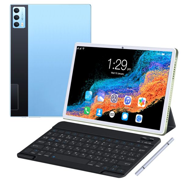 Tienkim Tablet PC 10-дюймовый крупный экран с поддержкой Bluetooth и Wi-Fi Android 12.0 Dual Sim