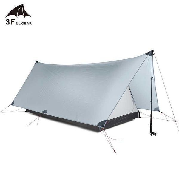 Zelte und Unterkünfte 3F UL -Ausrüstung Shanjing 2 Person Outdoor Ultralight Camping Zelt 3 Saison Professional 20d Silnylon Rodless Multifunktion Zelt J230223