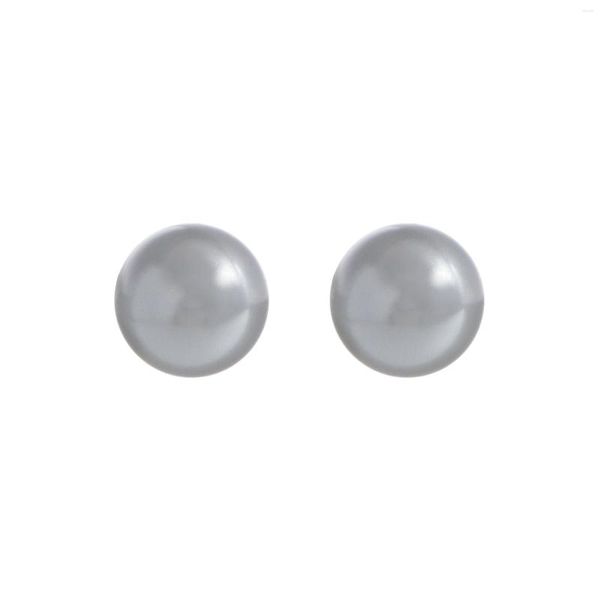 Ohrstecker Damen 925 Reines Silber Ohrnägel Graue Kugelförmige Süßwasserperle Clip Persönlichkeit Modeschmuck Paar Geschenk