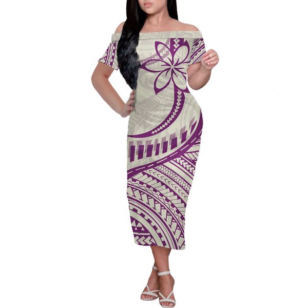 Повседневные платья Тонга платье Полинезийская племенная одежда Тонганская белая плюмерия Hibiscus Тату