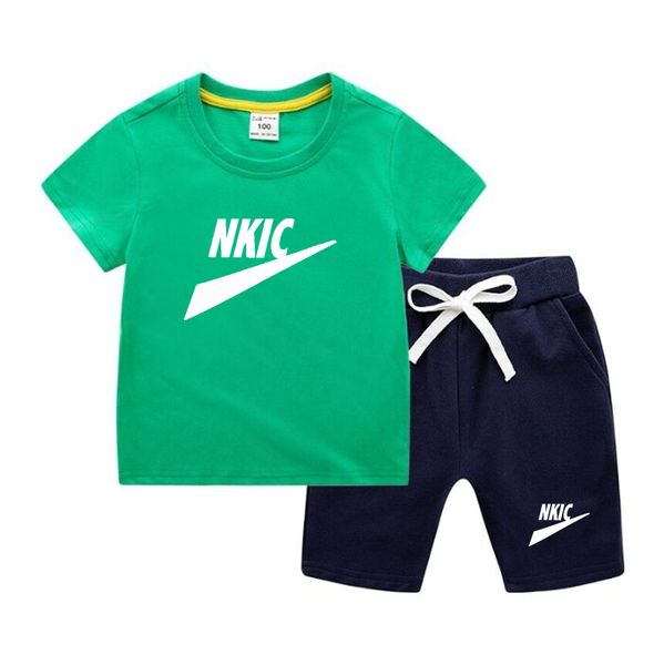 Kinder Kurzarm Set Summer Boy Baumwolle T-Shirt Girl Shorts Infantil Kleidung Kinder tragen Mädchen Set Babykleidung