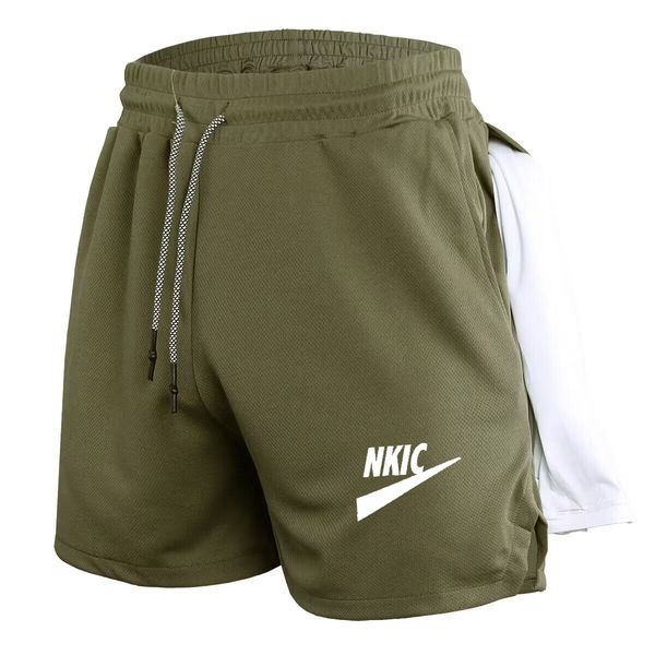 Homens que administram shorts esportam roupas rápidas de roupas secas fitness fisichanding calças curtas esportes de ginástica shorts de praia