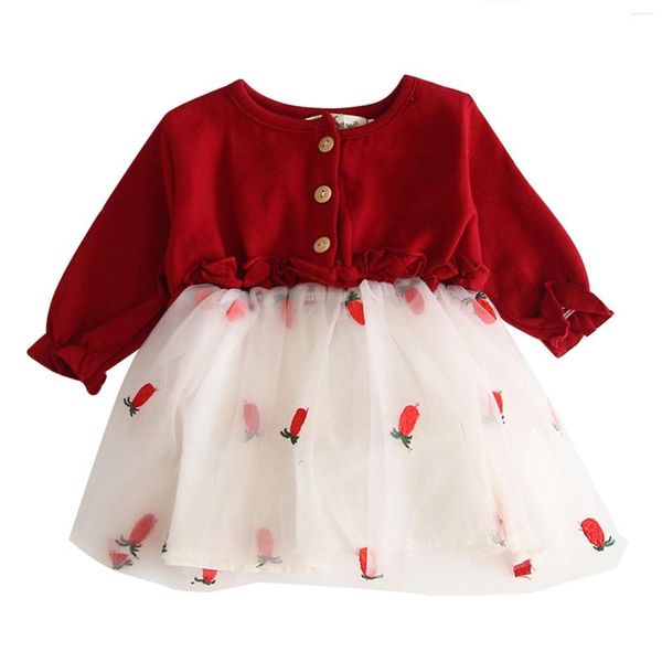 Mädchen Kleider Kleinkind Baby Kleid Herbst Geboren Baumwolle Langarm Kleinkind Schöne Tüll Mädchen Kleidung Für 1. Geburtstag Party