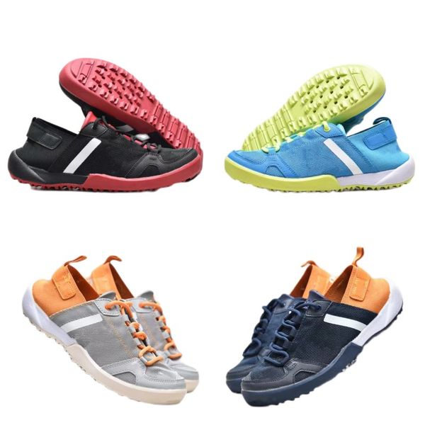 Sandallar Kadın Nefes Alabilir Tasarımcı Ayakkabı Erkekler Out Wading Ayakkabıları Mektup Düzgün Topuk Düz Yenha ​​Hızlı Kurutucu Su Geçirmez Mikser Renk Kauçuk Dip Eur36-45