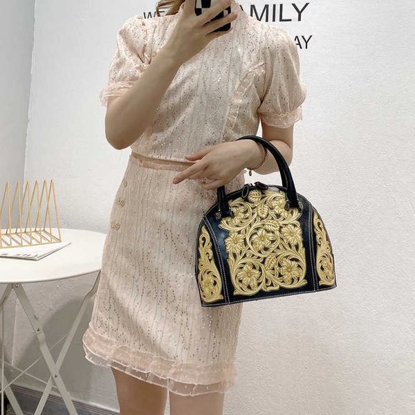 Totes Bags Bags Handtaschen Frauen Neues chinesisches Stil Leder mit Cheongsam tragbarer Messenger Single Schulter Frauenbeutel