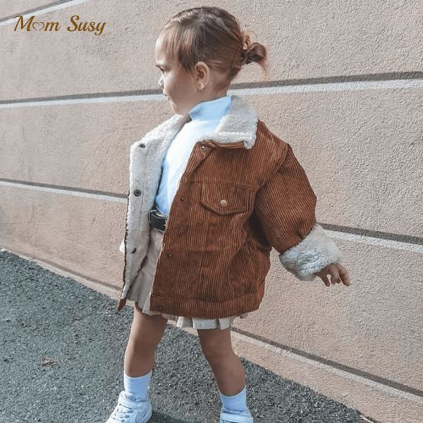 Casaco moda bebê menino menino jaqueta de inverno veludo peles grossos infantil infantil criança quente fora roupas de alta qualidade de alta qualidade 1-5y 230222