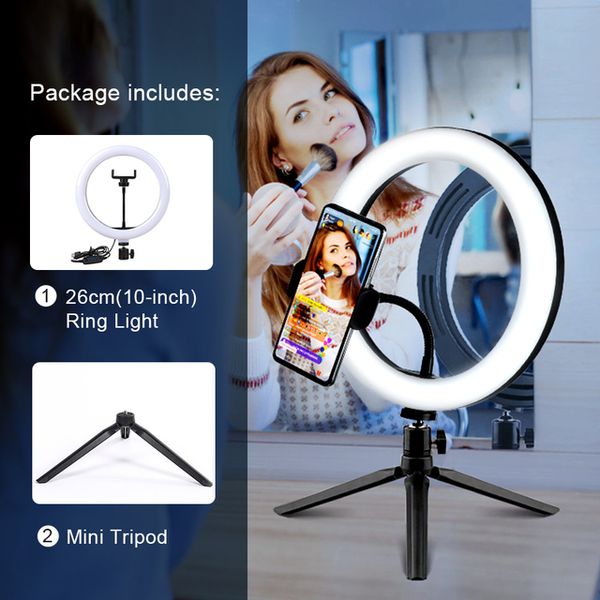 LED Selfie Ring Light Photography Video Light Ringlight Phone Stand Trip￩ Preela