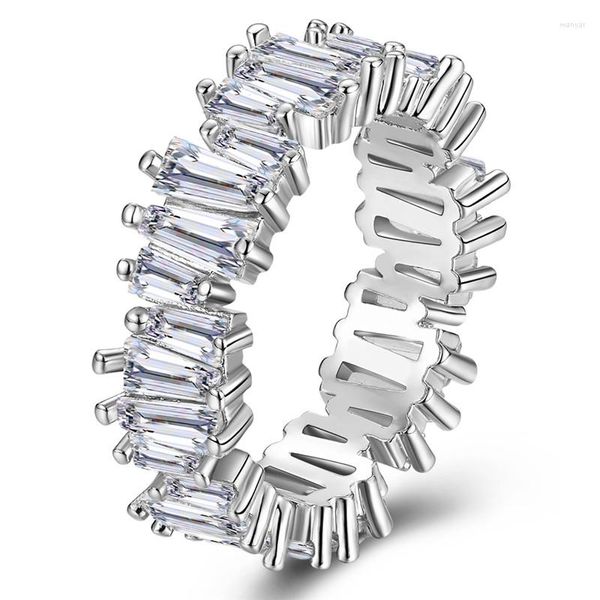Cluster Ringe Schöne Ankunft Luxus Schmuck 925 Sterling Silber T Prinzessin Cut Weiß Klar CZ Frauen Hochzeit Party Kleine Ring geschenk