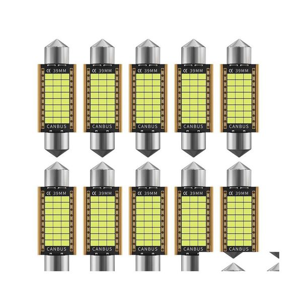 Outras luzes de carro 10pcs C5W C10W LED BBS CANBUS festoon31mm 36mm 39mm 41mm Chip Interior Dome Light Reading 12V 24V Drop Delive Delive Dhyu6