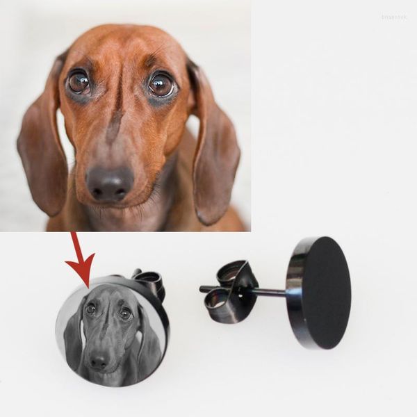 Brincos de garanhão Pet PET UNISSISEX Presente personalizado preto para parentes e amigos