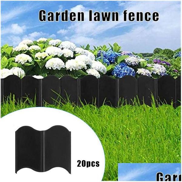 Altre forniture da giardino Recinzione per bordatura paesaggistica 20 pezzi Supporto per piante Palo per fiori decorativo Supporto per gabbia in plastica riutilizzabile No Diggi Dh3Tt