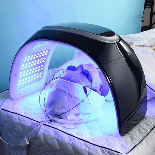 Nova chegada LED PDT Facial Light Terapia Máquina de Terapia Nano Mist Salon Electric 7 Color Skin Care Equipamento de beleza