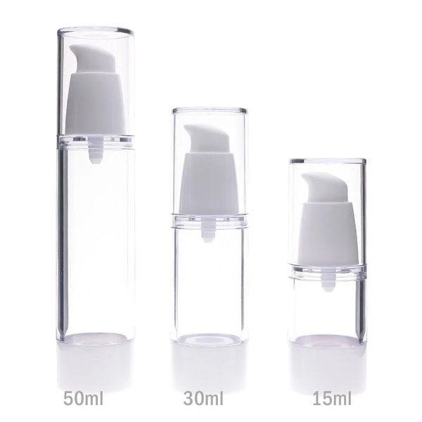 15 ml/30 ml/50 ml Frosted Airless Pumpe Vakuum Peeling Flasche Toilettenartikel Behälter Kunststoff Spender Reise kosmetische Flaschen