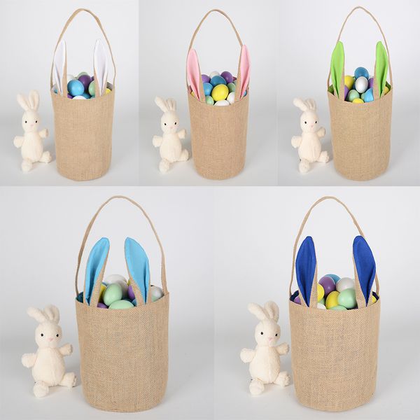 Fabricantes por atacado de 5 cores P￡scoa Partys Bestas de handheld Rabbit Bags Cartoon Sacos de doces infantis