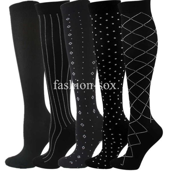 5pc Meias Hosiery Men Meias de compressão Knee High 2030 MMHG Meias esportivas de compressão para o edema médico diabetes varizes Soques Z0221