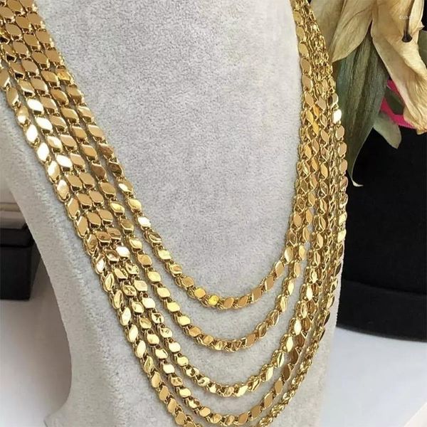 Cadeias Arábio Dubai Dubai Gold Chain colar Hand Twisted Kpop para Women Man Man Colares Acessórios de jóias da moda