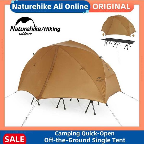 Палатки и укрытия Naturehike Camping Quickopen 20D палатка Offthe Doground Single Sultralight Tent может быть сопоставлена ​​с лагерным кроватью.
