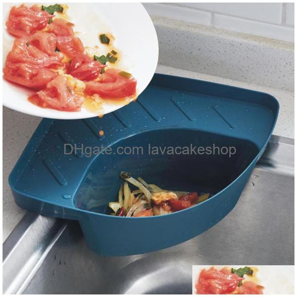 Portautensili Ventosa Lavello Angolo Scarico Cestello Scaffale Mtifunzione Lavelli Cremagliera Portaspugna Organizzatore per la casa Cocina Accessorio per la cucina Dhhfu