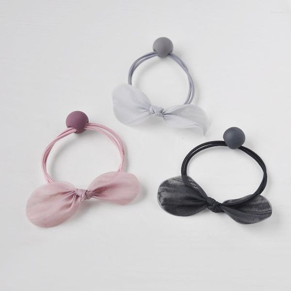 Accessori per capelli Baby Sweet Beaded Bow Hairline Elastici in gomma Anello per copricapo in corda per ragazze