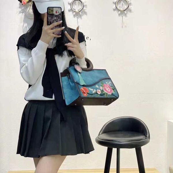 Totes Bag Lady New Chinese Style Bordery com Cheongsam Messenger Messenger ombro único Bolsa feminina