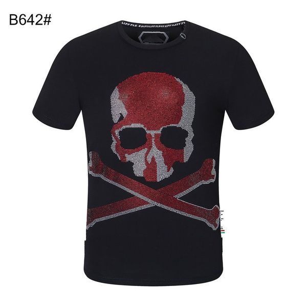 Herren T-Shirts Phillip Plain Männer Designer PP Skull Diamond T-Shirt Kurzarm Dollar Braunbär Marke O-Neck hochwertige Streetwear Skulls Paris T-Shirt PP 88268