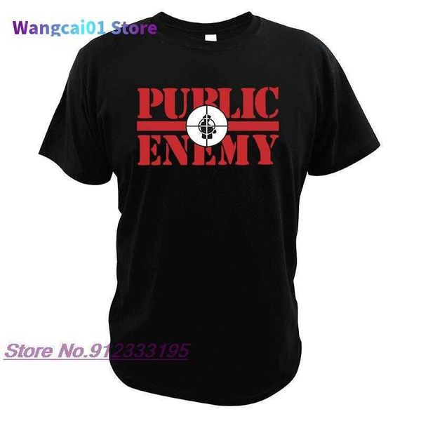 Wangcai01 T-shirts masculinos Public Eny camiseta Hip Hop Group Tamanho 100% algodão de algodão Roupa Banda clássica Sign Tees Casual Seve Loose Homme 0224H23