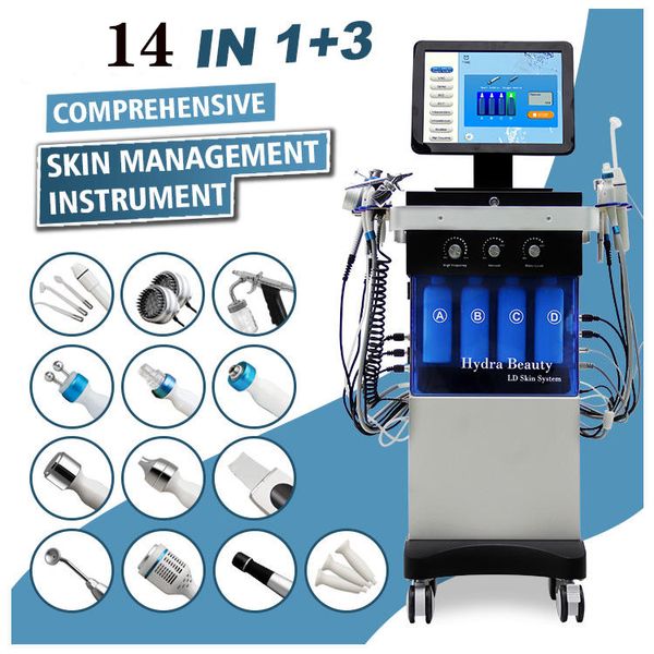 2023 14-in-1-Hydra-Dermabrasion, Aqua-Wasser, Aqua-Peeling-Schönheitsmaschine, Mikrodermabrasion, BIO-RF-Ultraschall-Hautwäscher