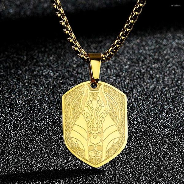 Colares pendentes Chengxun Antigo deus egípcio da morte Colar Osíris para homens Homens pós -vitalícia Chave de pescoço Amulet Talisman Jóias