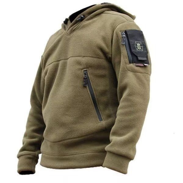 Felpe con cappuccio da uomo Felpe con cappuccio invernale da uomo in pile termico Cerniere da caccia all'aperto Giacca tattica militare Cappotto con cappuccio Giacche da trekking morbide Mens Tactical Outdoo 230224