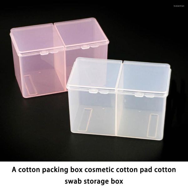 Scatole di immagazzinaggio 3Pcs Box Remover Nail Polish Cotton Wipes Pad Manicure Tool Gel Clear Organizer Custodia per la pulizia Supporto per griglie