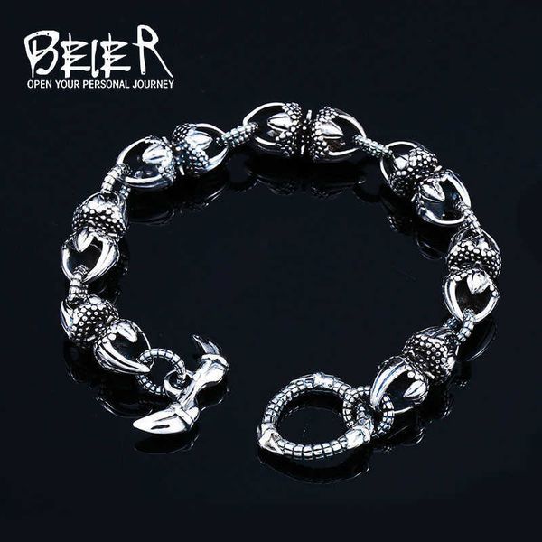 Gliederkette Beier Punk Rock Männer Armbänder Armreifen 2018 Biker Nie Verblassen Edelstahl HipHop Kette Schmuck Dropshipping LLBC8-058 G230222