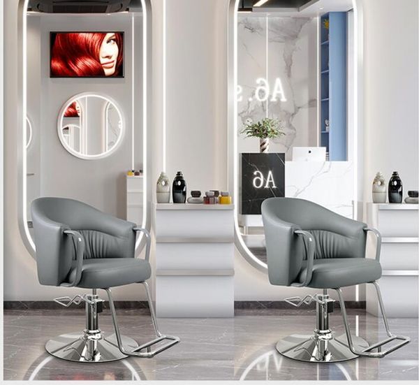 Barbeiro barbeiro cadeira de ferro tingimento de aço inoxidável barbeiro de cadeira de salão de salão de salão, cadeira de barbeiro de salão.