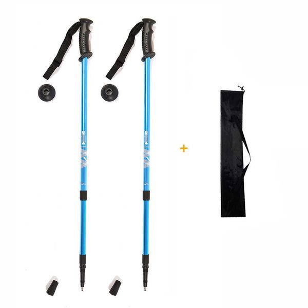 Bastoncini da trekking 1 paio di bastoncini da passeggio 3 in 1 bastoncini da trekking telescopici 6061 alluminio sport all'aria aperta bastoncini da trekking accessori da trekking per canna da passeggio J230224