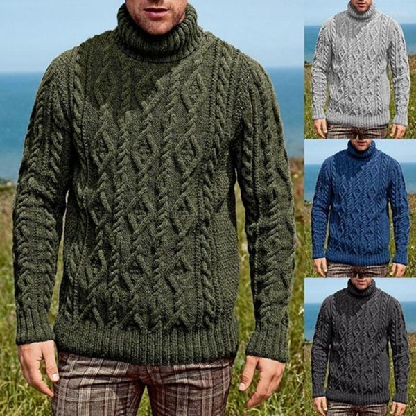 Suéteres masculinos Grandes suéters casuais de tricô masculino acrílico acrílico quente