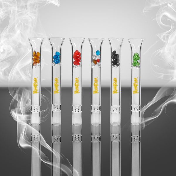 HONEYPUFF Smoking Glass One Hitter Pipe Bat con design a diamante 103mm Punte per filtro bocca Bocchino per sigaretta Rolling Steamroller Accessori per fumatori di tabacco