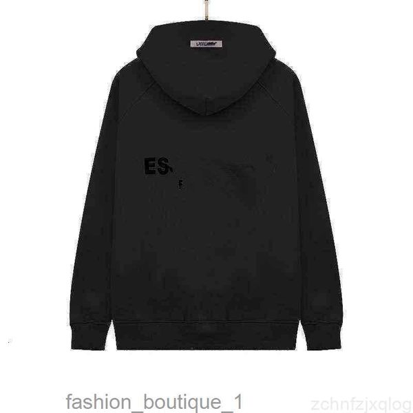 Erkek Hoodies Sweatshirts Marka Sis Sonbahar ve Kış Essential Çift Konu Peluş Peluş Sweater Arka Mektup Baskı Tutkal Yama Çantası Ceket WYA09ZDF0