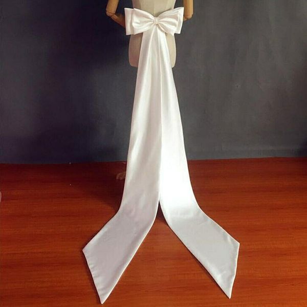 Taillenkettengürtel Separate elfenbeinfarbene Satinschleife, Hochzeitsknoten, weißes, abnehmbares Brautkleid und Zubehör für wichtige Anlässe, 230224