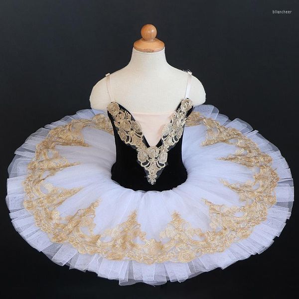 Сценя Wear Girls Gold Professional Ballet Платье розовое голубое белое лебедь озеро балерина блин взрослое детское танцевальное костюм