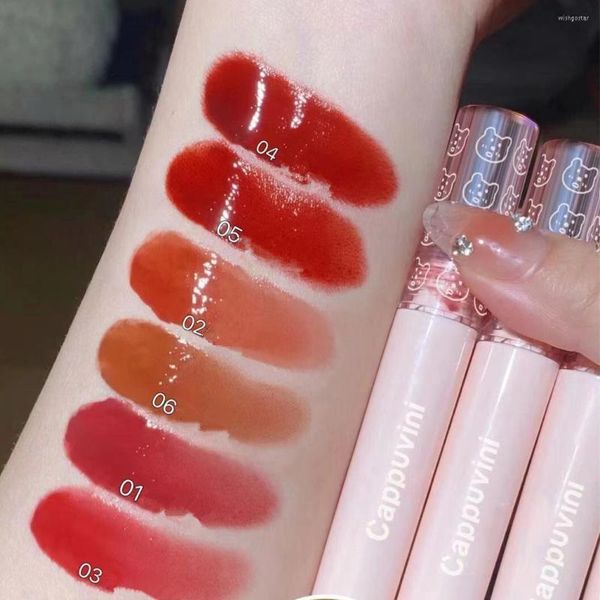 Lip Gloss 6 Colors Women Women During Liquid Liquid Glaze para maquiagem Beauty Cosmetics Diário Banquet Gift Wholesale