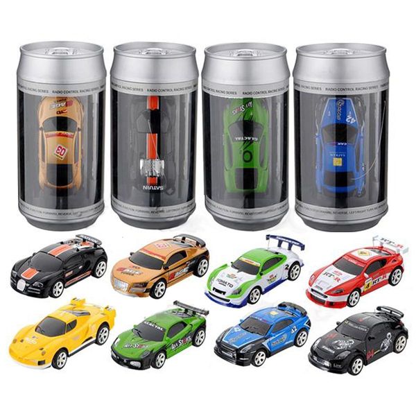 RC Robot 6 Colors S Mini Car Coke Can Can Radio Demote Control Micro Racing 4 игрушка частоты для детей 230224